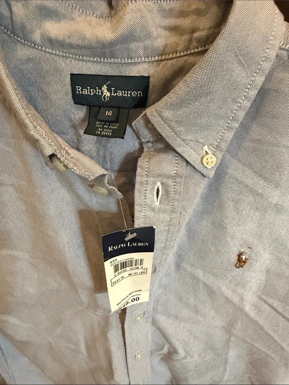 Ralph Lauren Light Blue Button-Down Kids Shirt